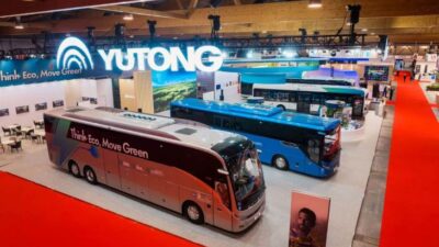 Yutong launched four battery-electric buses at Busworld Europe 2025, designed to cover a wide range of operational scenarios. (PRNewsfoto/Yutong Bus)