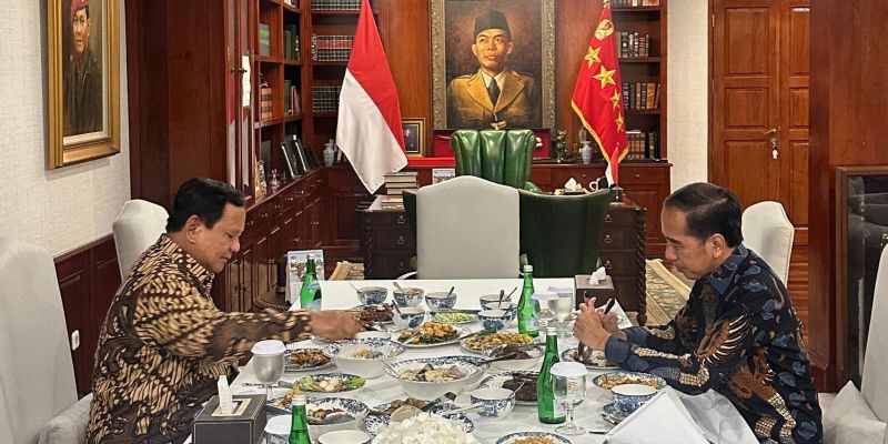 Kunjungan mantan Presiden RI Joko Widodo, ke kediaman Presiden RI, Prabowo Subianto di Jalan Kertanegara No. 4, Jakarta Selatan. (Foto: Biro Setpres)