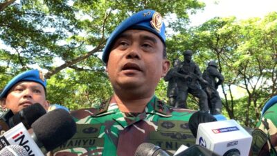 Komandan Pasukan Pengamanan Presiden (Danpaspampres) Wahyu Hidayat Sudjatmiko di Mako Paspampres, Jakarta, Sabtu (7/1/2023). (KOMPAS.com/Rahel)