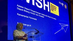 Deputi Bidang Industri dan Investasi Kementerian Pariwisata Rizki Handayani saat sambutan pada acara "Demoday WISH 2025", di The Ritz Carlton Mega Kuningan, Jakarta Selatan, Selasa (21/10/2025).