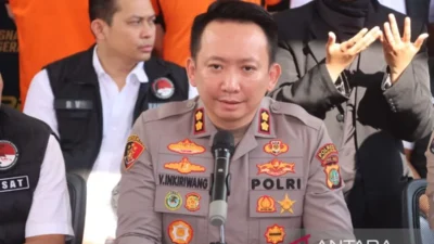 Kapolres Tangsel, Ajun Komisaris Besar Victor Daniel Henry Inkiriwang (ANTARA/Azmi Samsul M)